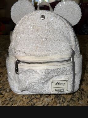 Loungefly Minnie Mouse Sequin Wedding Mini Backpack